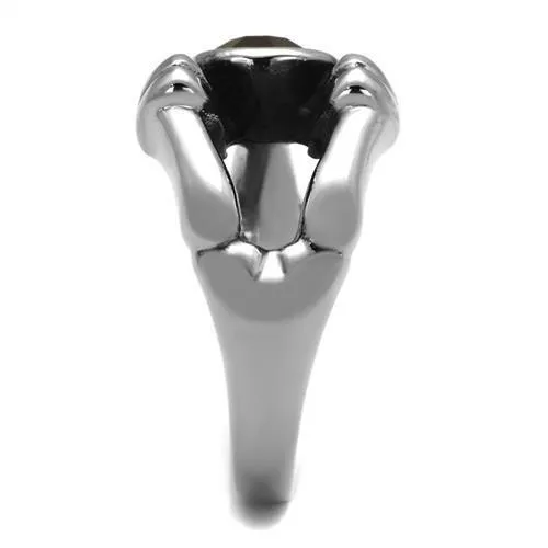 Rings Alamode TK1970 High polished no plating Stainless Steel Ring with Top Grade Crystal in Siam