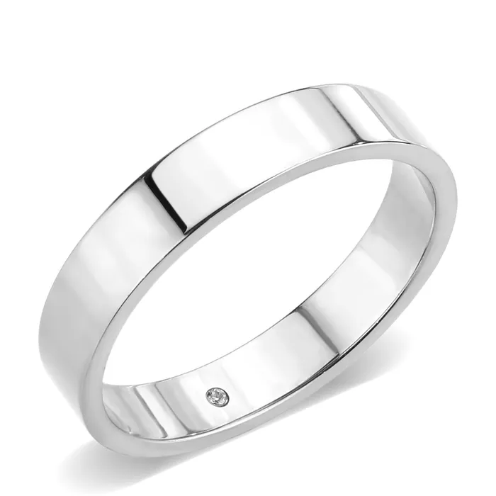 Rings Alamode TK3832N High Polished No Plated Stainless Steel Ring with Top Grade Crystal in Clear Rings Alamode TK3832N High Polished No Plated Stainless Steel Ring with Top Grade Crystal in Clear