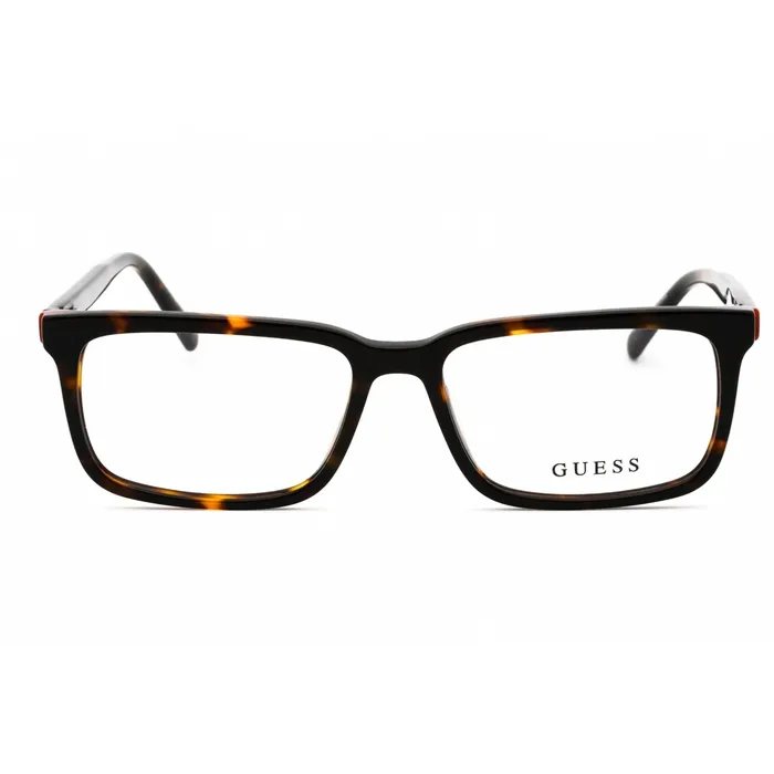 Rings GUESS Guess Mens Eyeglasses Dark Havana Rectangular Plastic Full Rim Frame GU50068 052