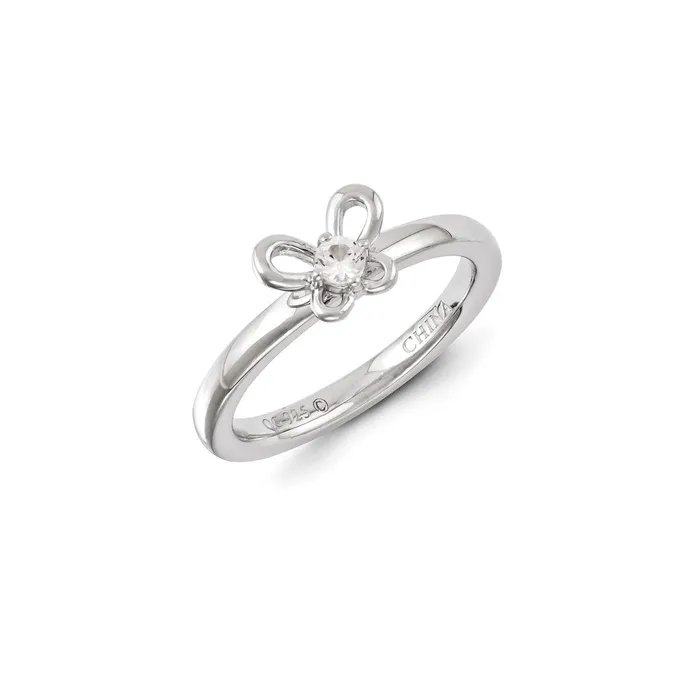 Rings Stackable Expressions Sterling Silver Stackable Expressions Created White Sapphire Ring QSK1249 Rings Stackable Expressions Sterling Silver Stackable Expressions Created White Sapphire Ring QSK1249