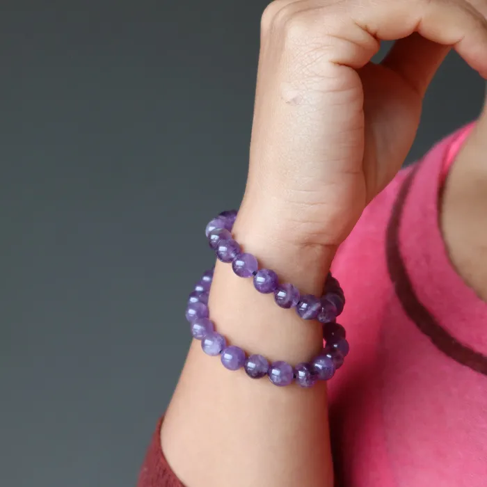 Satin Crystals Bracelets Amethyst Bracelet Purple Perfection Spiritual Healing