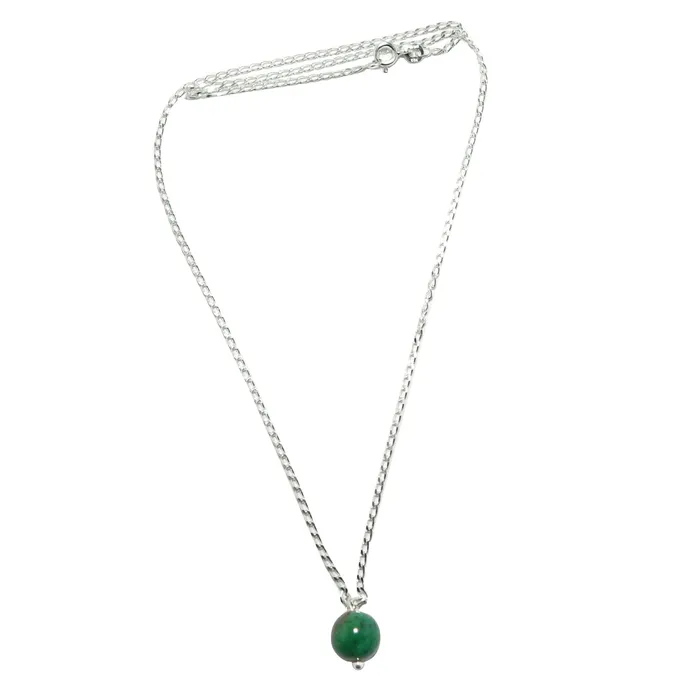 Satin Crystals Necklaces Chrysocolla Necklace Cherished Joy Sterling Silver