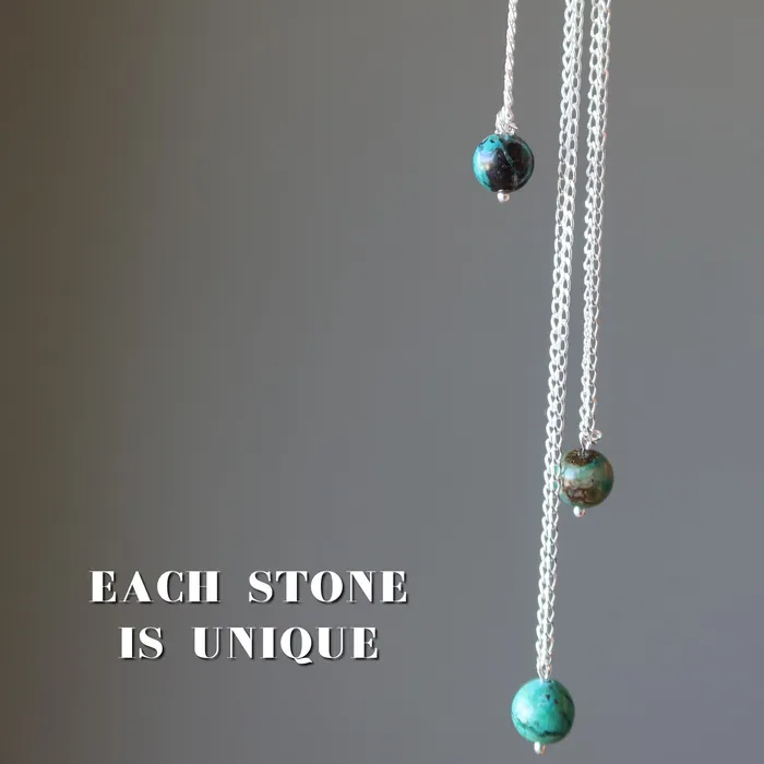 Satin Crystals Necklaces Chrysocolla Necklace Cherished Joy Sterling Silver