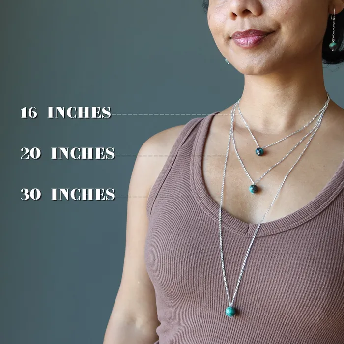 Satin Crystals Necklaces Chrysocolla Necklace Cherished Joy Sterling Silver