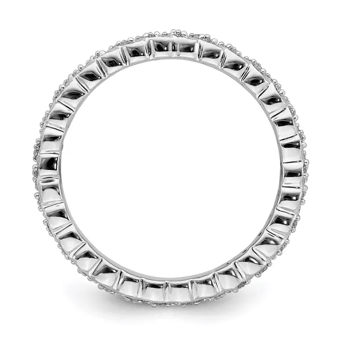 Stackable Expressions Rings Sterling Silver Stackable Expressions Polished Diamond Ring QSK666 Stackable Expressions Rings Sterling Silver Stackable Expressions Polished Diamond Ring QSK666
