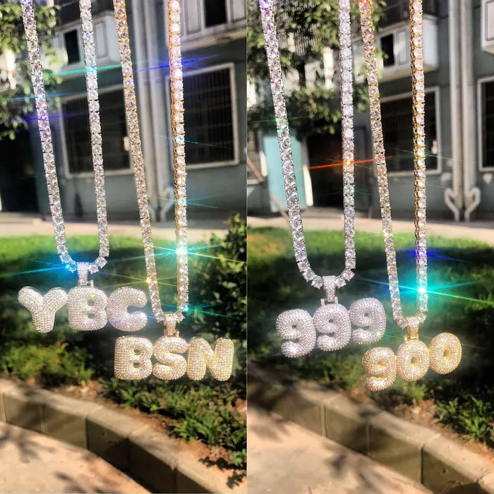 VVS Jewelry Necklaces Custom Bubble Name or Letter Necklace Personalized Jewelry for Men Women VVS Jewelry Necklaces Custom Bubble Name or Letter Necklace Personalized Jewelry for Men Women
