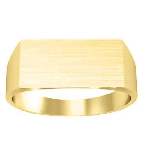 Wide Rectangular Signet Ring for Men 16mm x 8mm deBebians Rings