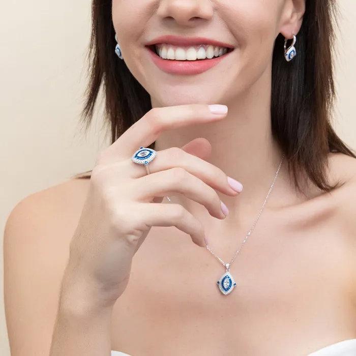 BERRICLE Earrings Navette Halo CZ Leverback Earrings in Sterling Silver