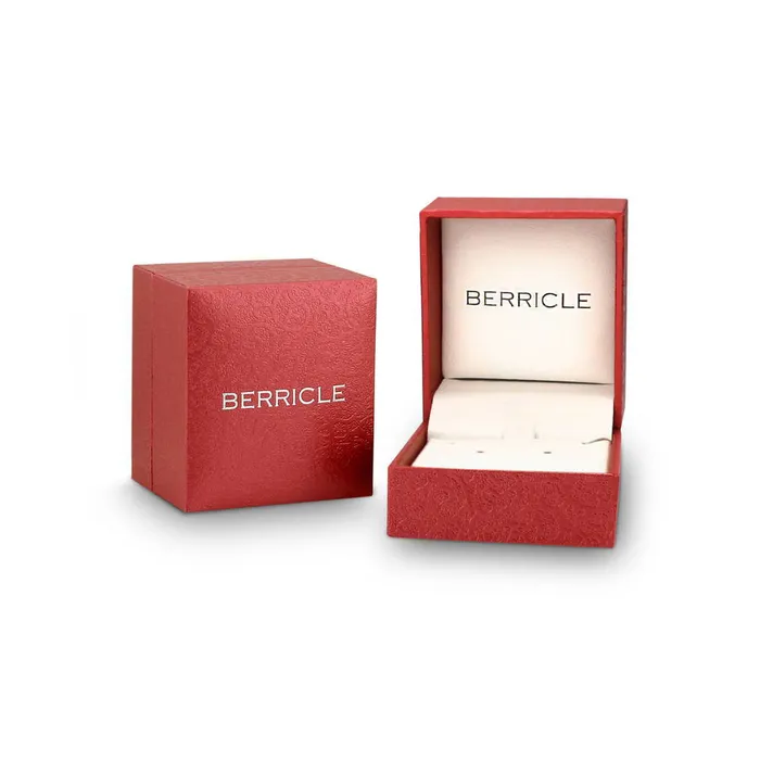 BERRICLE Necklaces Solitaire Bezel Heart CZ Necklace in Sterling Silver 07ct