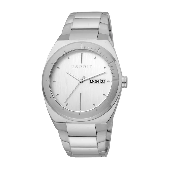 Bracelets Esprit Esprit Mens Stainless Steel Day Date Watch With White Dial Bracelets Esprit Esprit Mens Stainless Steel Day Date Watch With White Dial