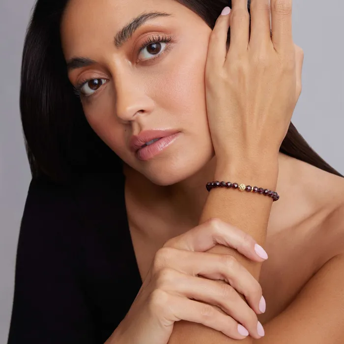 Caviar Icon Garnet Gold Station Bead Bracelet Lagos Bracelets Caviar Icon Garnet Gold Station Bead Bracelet Lagos Bracelets