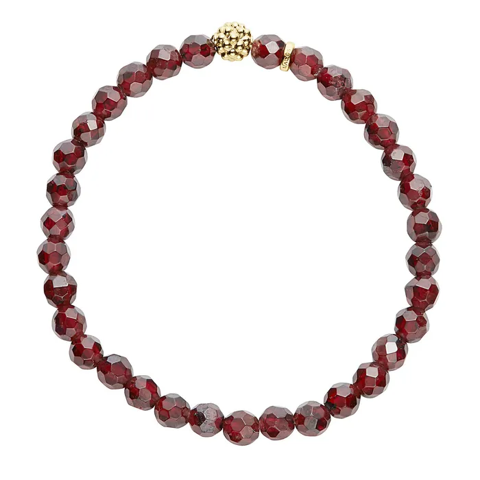 Caviar Icon Garnet Gold Station Bead Bracelet Lagos Bracelets Caviar Icon Garnet Gold Station Bead Bracelet Lagos Bracelets