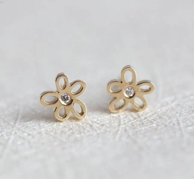 Earrings Gold Earrings Flower Earrings dreamofopal