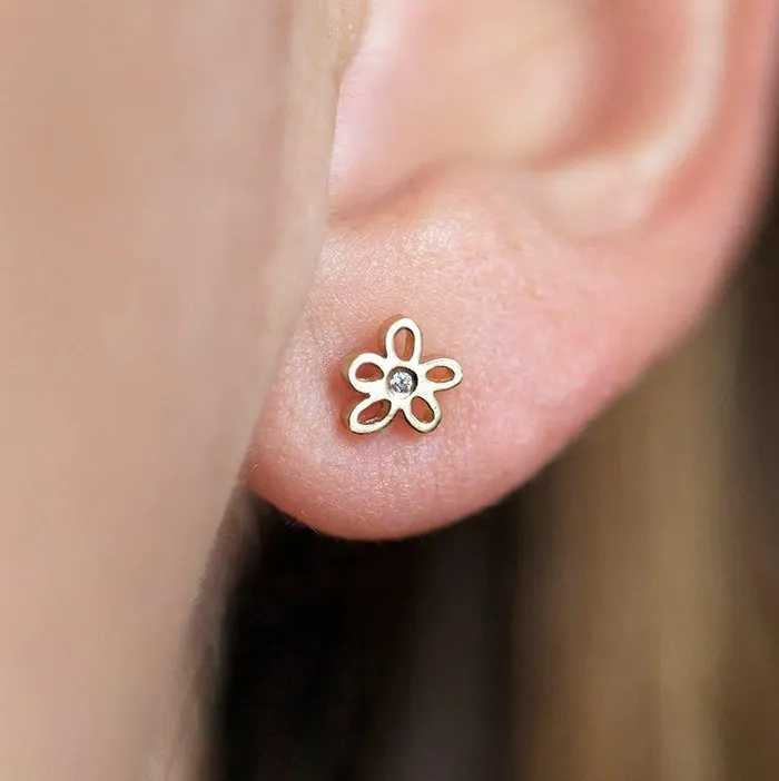 Earrings Gold Earrings Flower Earrings dreamofopal