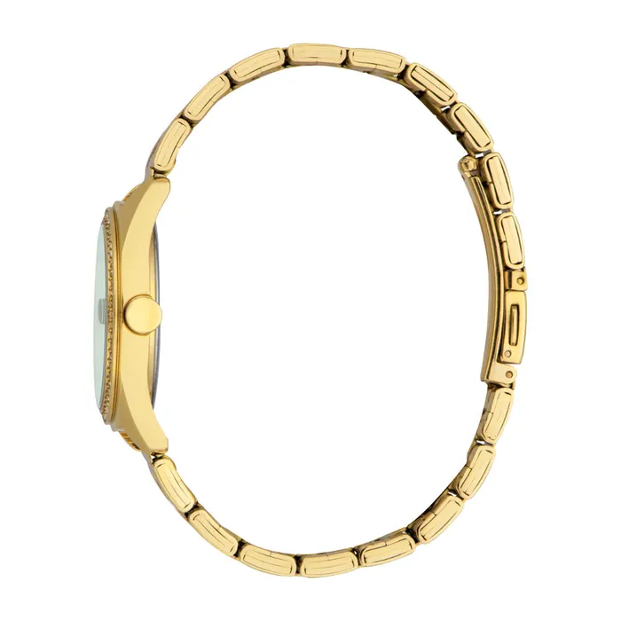 Esprit Watches ESPRIT Womens Gold Color Watch with Dark Green Dial and Date Function Esprit Watches ESPRIT Womens Gold Color Watch with Dark Green Dial and Date Function