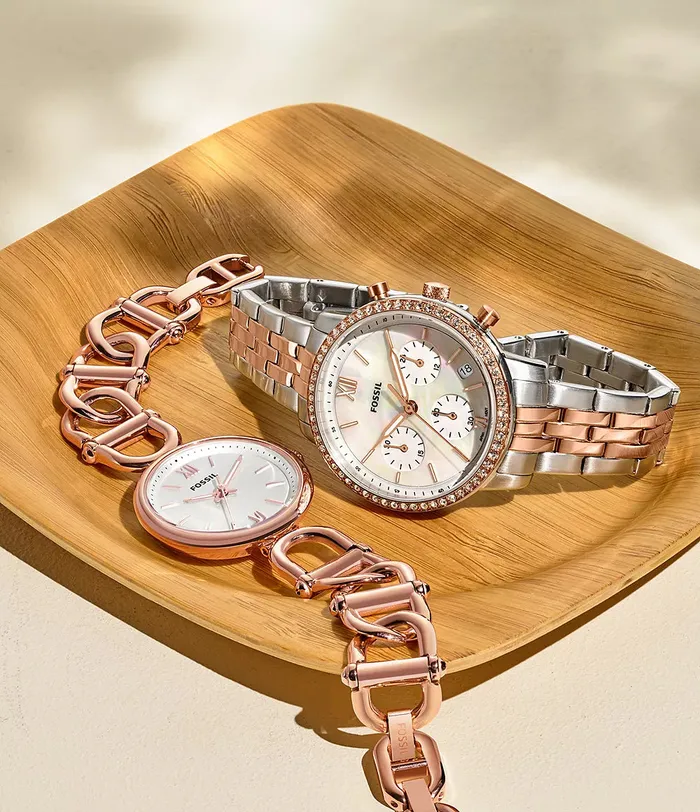 Fossil Neutra Chronograph TwoTone Stainless Steel Watch Fossil Bracelets