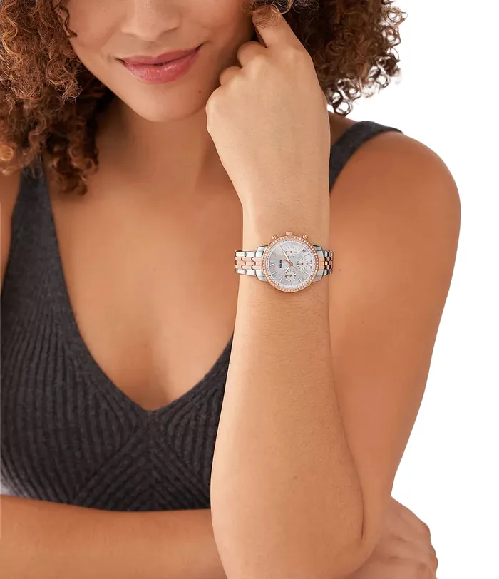 Fossil Neutra Chronograph TwoTone Stainless Steel Watch Fossil Bracelets
