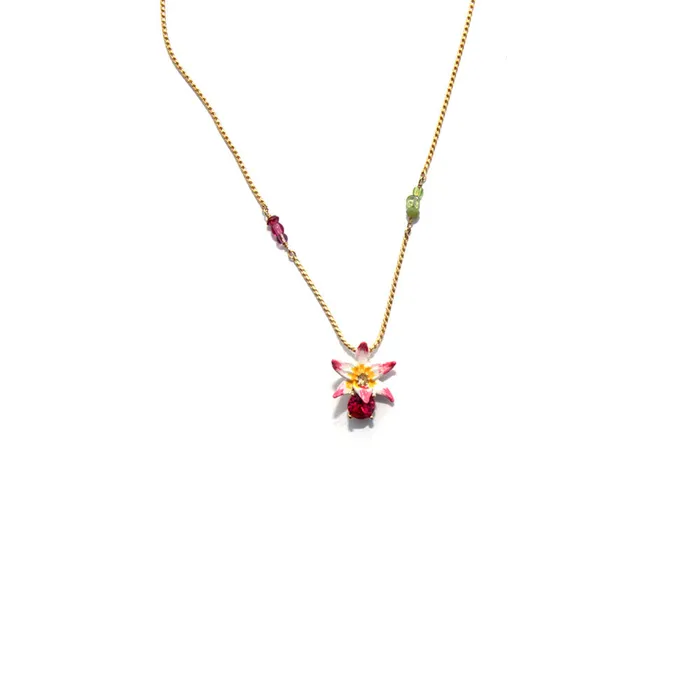 Les Nereides Tropical Flower Carved Crystal And Crystals Long Necklace Les Nereides Necklaces Les Nereides Tropical Flower Carved Crystal And Crystals Long Necklace Les Nereides Necklaces