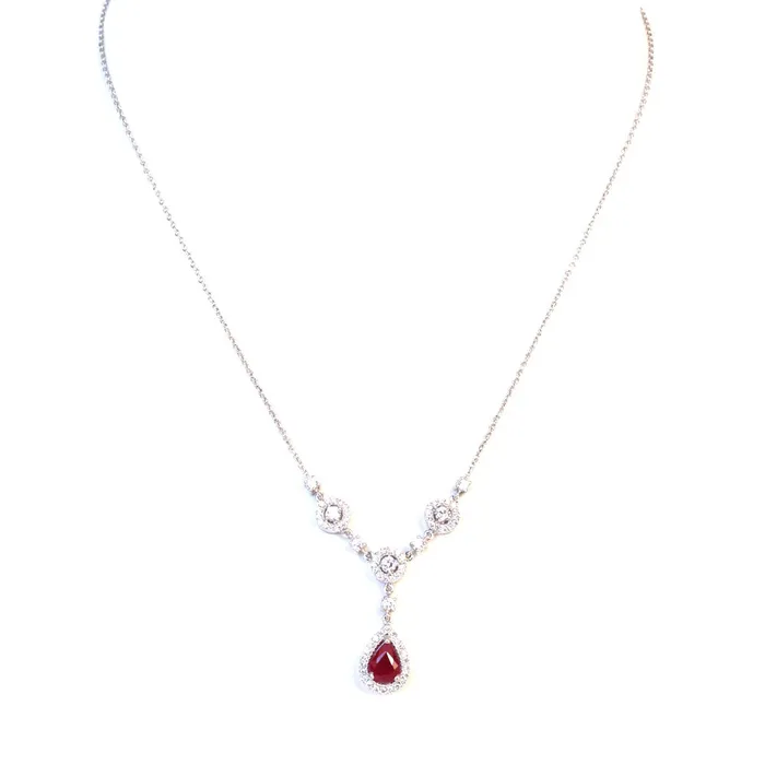 Necklaces Korloff Korloff 18K White Gold Necklace With Diamond