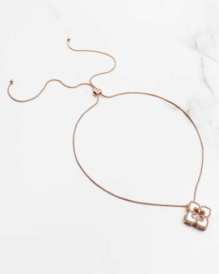Necklaces UPDATED092024 Floral Pendant Necklace with Adjustable Chain
