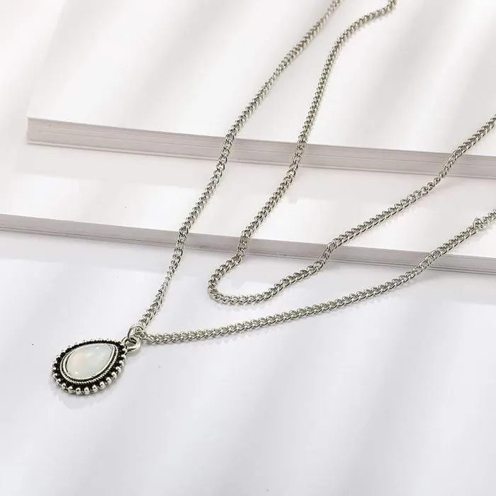 Necklaces WickedAF Double Layered Water Drop Necklace