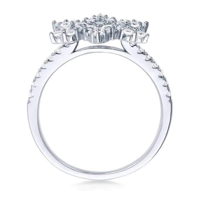 Rings BERRICLE Snowflake CZ Ring in Sterling Silver