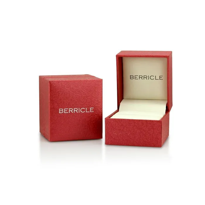Rings BERRICLE Solitaire Interlocking 125ct CZ Ring in Sterling Silver