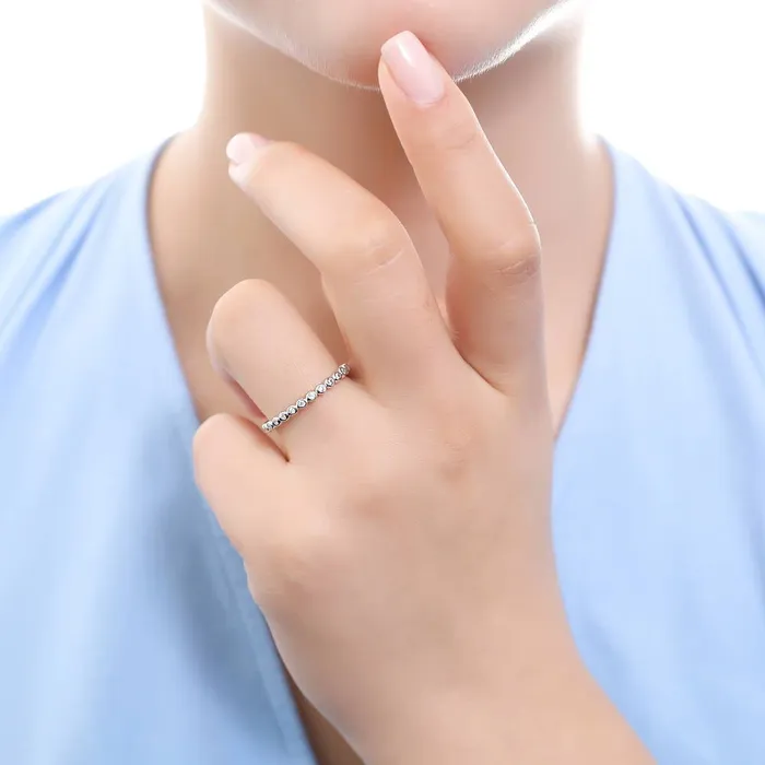 Rings Bubble Solitaire 1ct CZ Ring Set in Sterling Silver BERRICLE