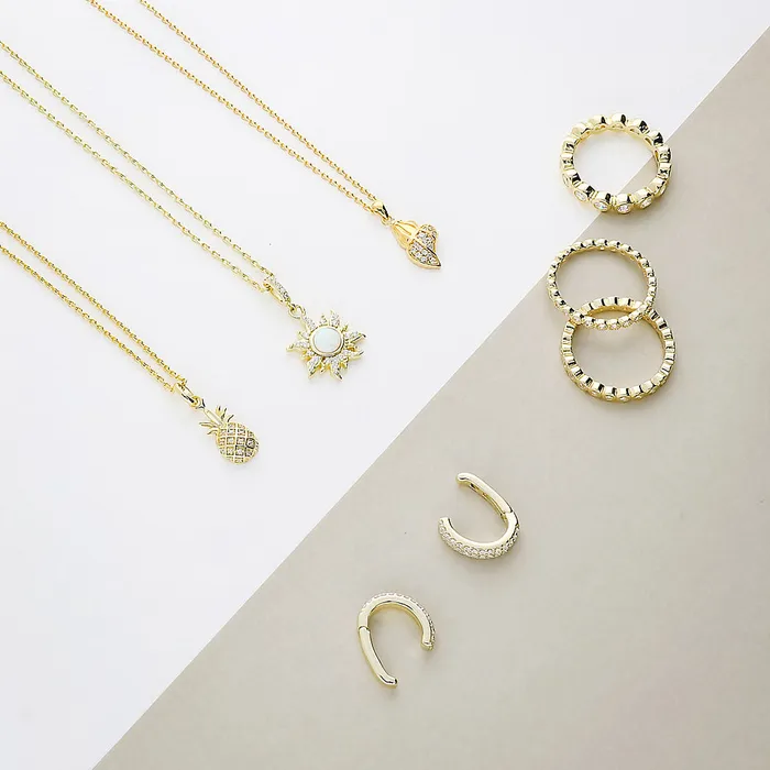 Seashell CZ Pendant Necklace in Sterling Silver BERRICLE Necklaces