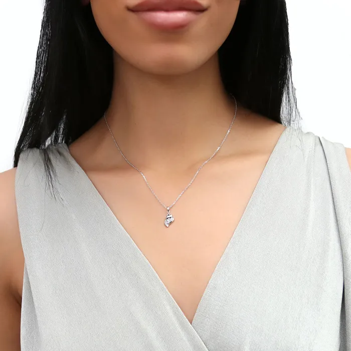 Seashell CZ Pendant Necklace in Sterling Silver BERRICLE Necklaces