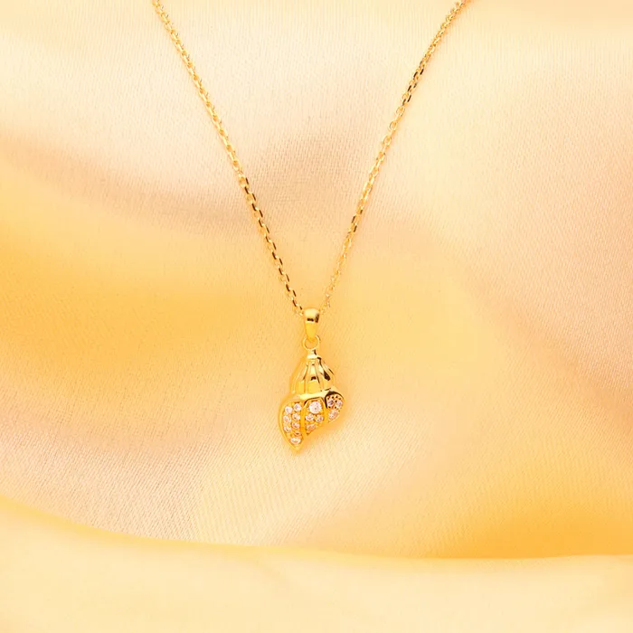 Seashell CZ Pendant Necklace in Sterling Silver BERRICLE Necklaces