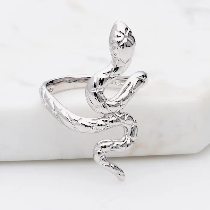 Snake CZ Ring in Sterling Silver BERRICLE Rings