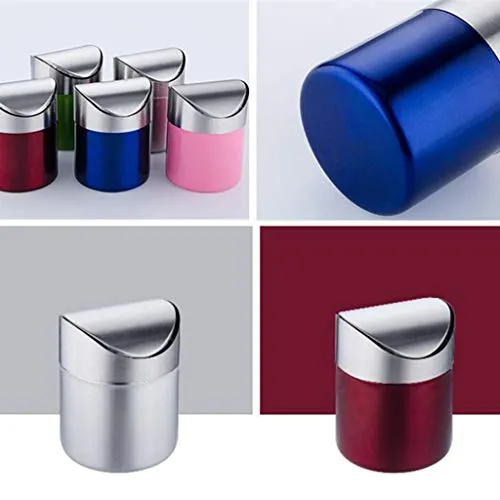 Ubersweet Stainless Steel Ashtray Desktop Mini Trash Can Blue Dropshipped via Social Commerce Network Bracelets