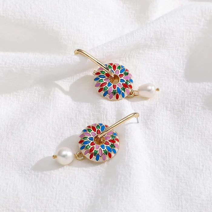wickedafstore Earrings Round Style Earrings