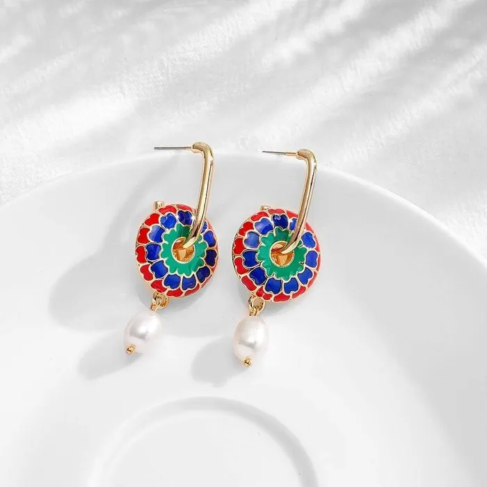 wickedafstore Earrings Round Style Earrings