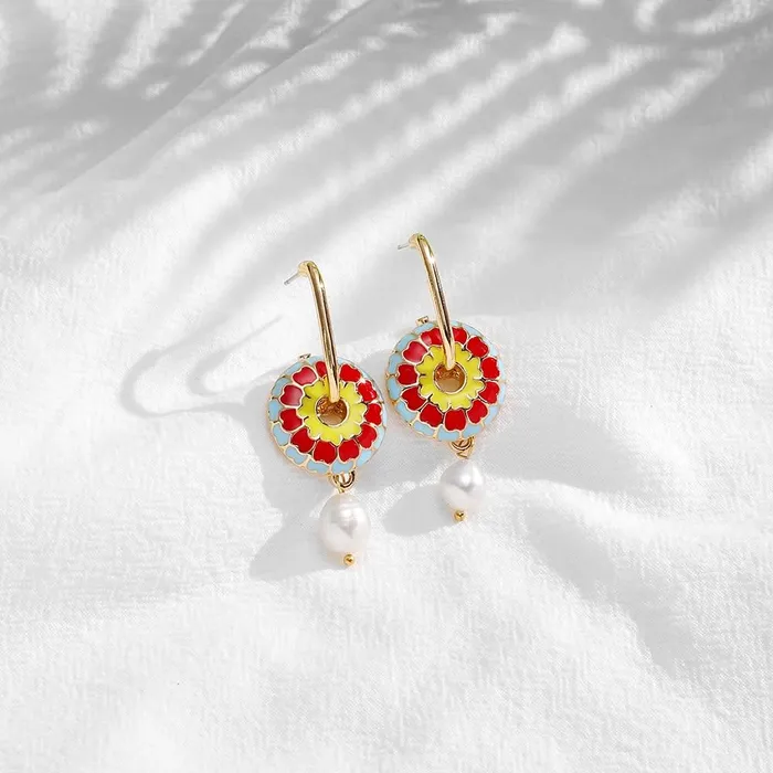 wickedafstore Earrings Round Style Earrings