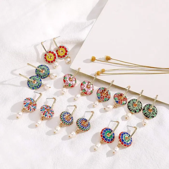 wickedafstore Earrings Round Style Earrings