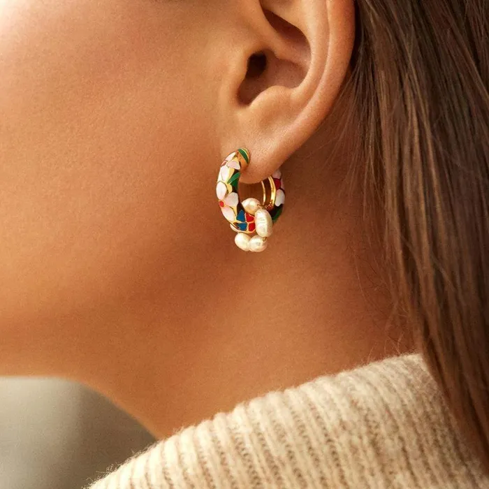 wickedafstore Earrings Round Style Earrings