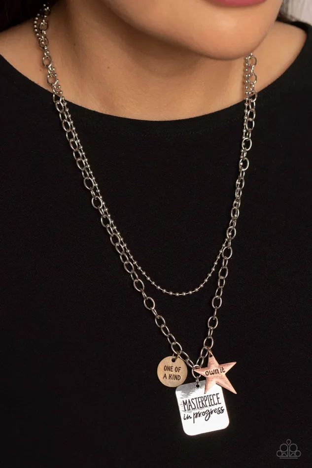 All Eyes On U Jewelry Paparazzi Accessories Masterpiece in Progress Multicolor Paparazzi Necklace Necklaces