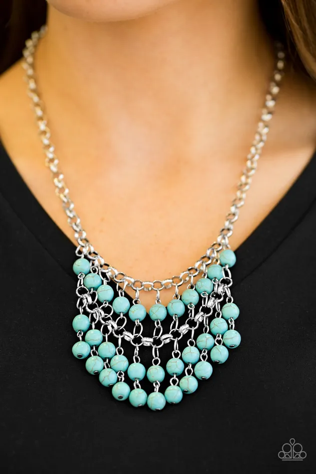 All Eyes On U Jewelry Paparazzi Accessories Necklaces Jurassic Park Party Blue Paparazzi Necklace