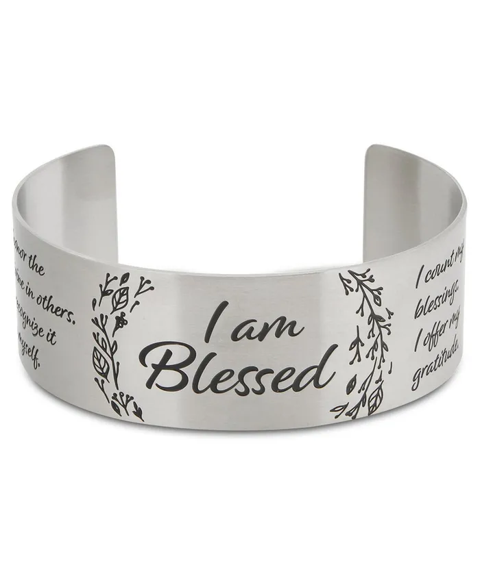 Buddha Groove Bracelets I am Blessed Affirmation Stainless Steel Adjustable Cuff Bracelet Buddha Groove Bracelets I am Blessed Affirmation Stainless Steel Adjustable Cuff Bracelet