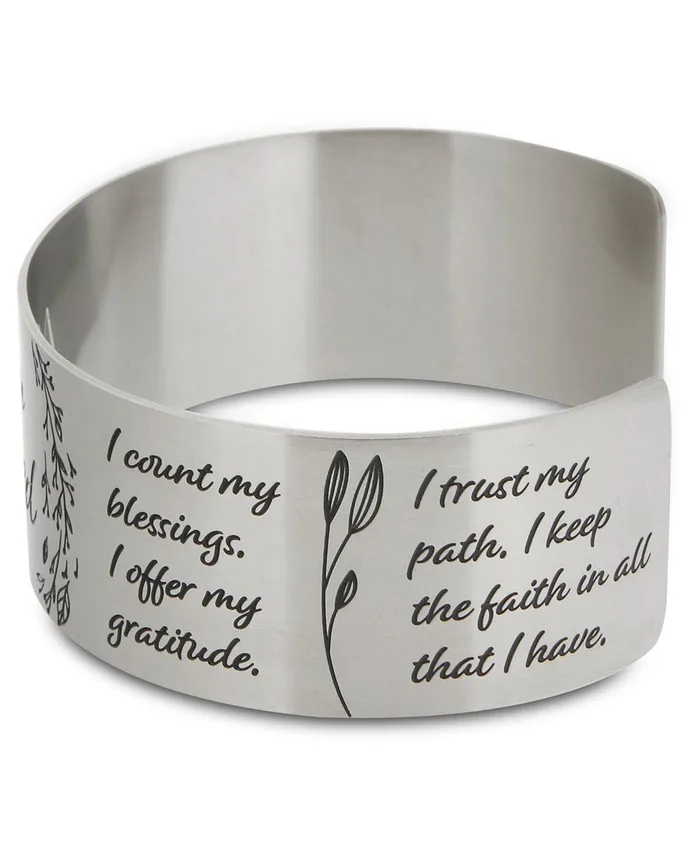 Buddha Groove Bracelets I am Blessed Affirmation Stainless Steel Adjustable Cuff Bracelet Buddha Groove Bracelets I am Blessed Affirmation Stainless Steel Adjustable Cuff Bracelet