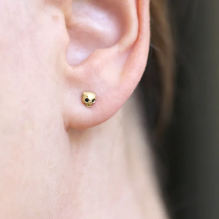Earrings Gold Cat Skull Earrings ARTEMER
