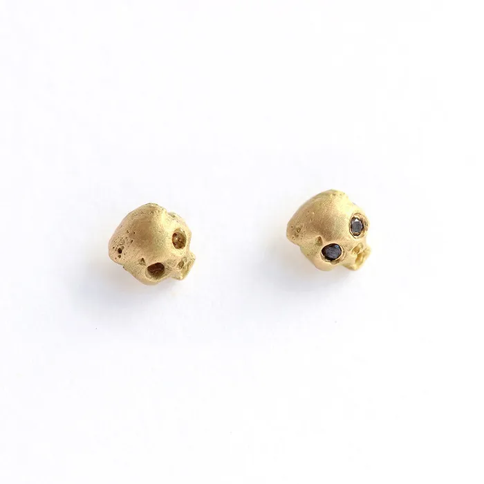 Earrings Gold Cat Skull Earrings ARTEMER