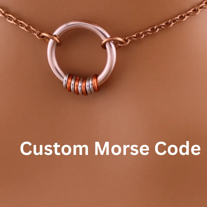 Earrings Rose Gold Morse Code Captive Collars