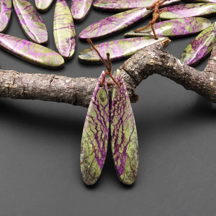 Intrinsic Trading Natural Atlantisite Stichtite Earring Pair Gemstone Drilled Teardrop Cabochon Matched Gemstone Beads From Australia A22 Earrings Intrinsic Trading Natural Atlantisite Stichtite Earring Pair Gemstone Drilled Teardrop Cabochon Matched Gemstone Beads From Australia A22 Earrings
