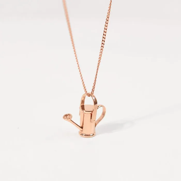 LOULOUROSE Charm Necklaces Watering Can Pendant Charm