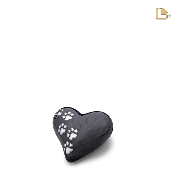 LovePaws Heart Pearlescent Midnight Keepsake Pet Cremation Urn LoveUrns Pets Necklaces