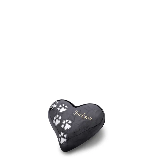 LovePaws Heart Pearlescent Midnight Keepsake Pet Cremation Urn LoveUrns Pets Necklaces