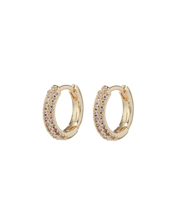 Luv Aj PreStyled Sets Pave Dome Huggies Gold